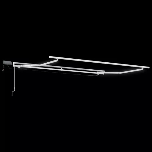  Kézi Behúzható Napellenző LED-del Fehér 300x250 cm