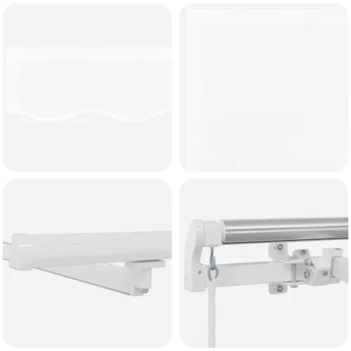  Kézi Behúzható Napellenző LED-del Fehér 300x250 cm