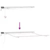  Kézi Behúzható Napellenző LED-del Fehér 300x250 cm
