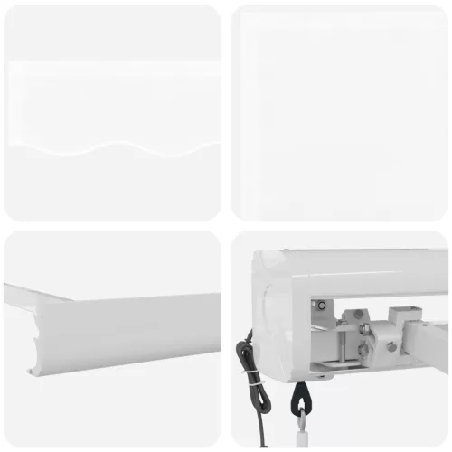  Automatikus Behúzható Napellenző Fehér 300x250 cm