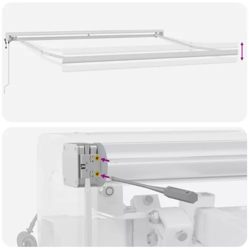  Automatikus Behúzható Napellenző Fehér 300x250 cm