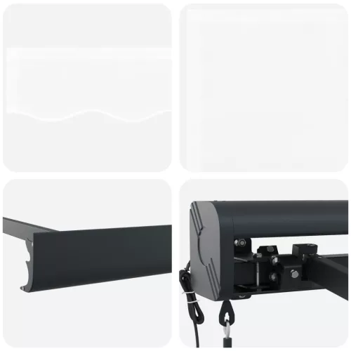  Automatikus Behúzható Napellenző Fehér 300x250 cm