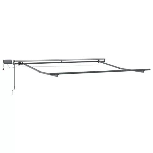 Manuális Behúzható Napellenző LED világosszürke 300x250 cm