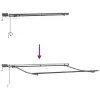  Manuális Behúzható Napellenző LED világosszürke 300x250 cm