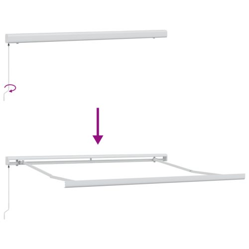  Kézi Behúzható Napellenző Világosszürke 300x250 cm