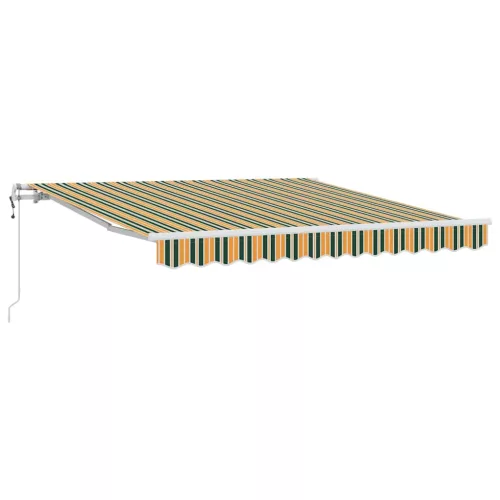  Elektromos Kihúzható Napernyő Zöld és sárga 300 x 250 cm