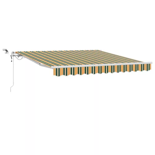  Behúzható napellenző Zöld és Sárga 300 x 250 cm