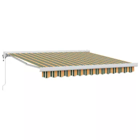    Napernyő Zöld és Sárga 300 x 250 x 165 cm Pamut és Alumínium