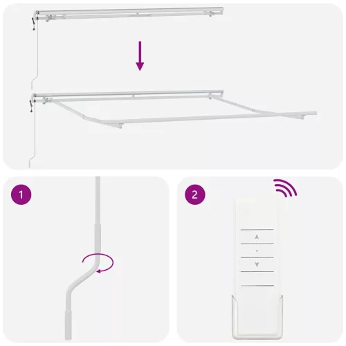  Elektromos Kihúzható Napernyő Zöld és Fehér 300 x 250 cm