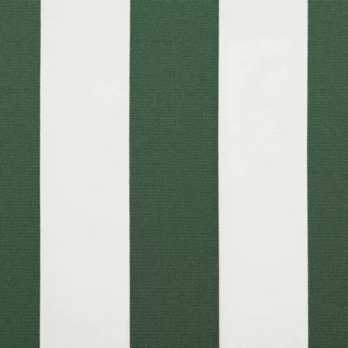  Behúzható napellenző Zöld és Fehér 300 x 250 cm Szövet és Fém