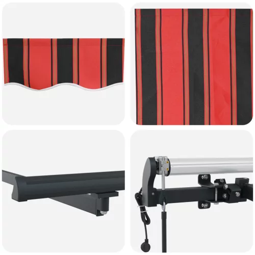  Automatikus Behúzható Napellenző Narancs és Barna 350x250 cm