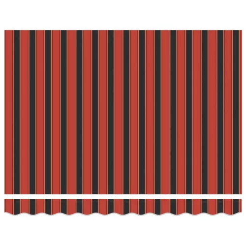  Napernyő Piros és Fekete 350 x 250 x 165 cm Poliészter