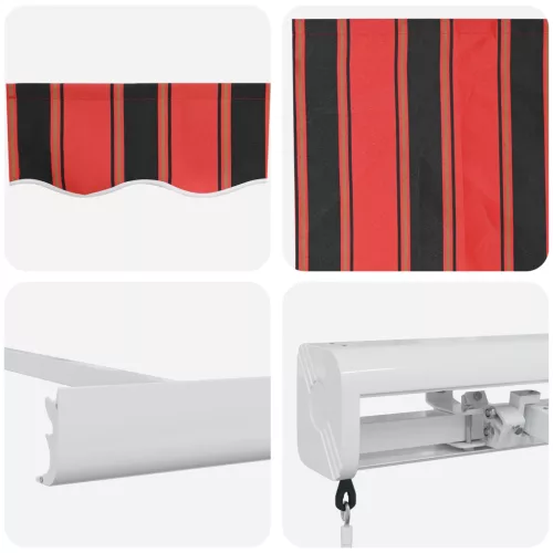  Manuális behúzható napellenző narancs és barna 350x250 cm