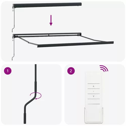  Automata Retró Napernyő Narancssárga és Barna 350x250 cm