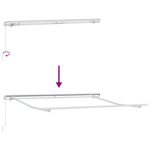  Kézi Behúzható Napellenző Sárga és Narancs 350x250 cm