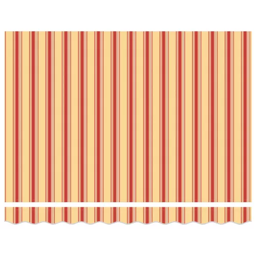  Manuális Behúzható Napellenző LED világítással Sárga és Narancs 350x250 cm