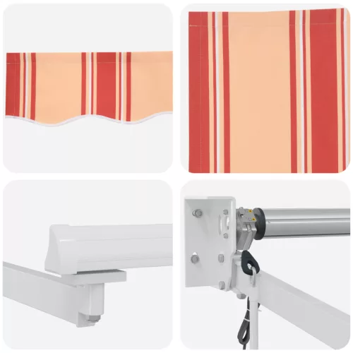  Automatikus Behúzható Napellenző Sárga és Narancs 350x250 cm