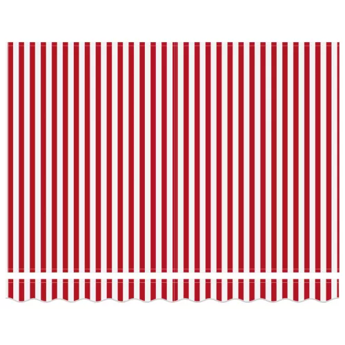  Kézi Behúzható Napellenző Piros-fehér Csíkkal 350x250 cm