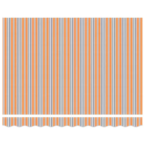  Kézi Behúzható Napellenző Többszínű Csíkokkal 350x250 cm