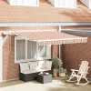  Behúzható napellenző Sokszínű 350 x 250 cm Szövet és Acél