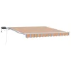  Behúzható napellenző Sokszínű 350 x 250 cm Szövet és Acél