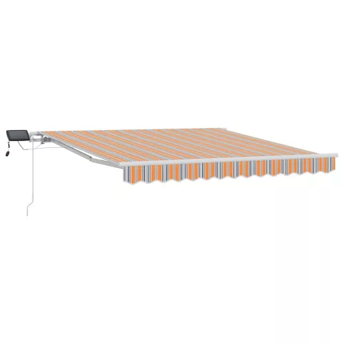  Behúzható napellenző Sokszínű 350 x 250 cm Szövet és Acél