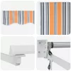  Automatikus Behúzható Napellenző Többszínű Csík 350x250 cm
