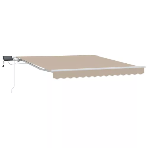  Behúzható napellenző Bézs 350 x 250 cm Szövet és Acél
