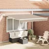  Behúzható napellenző Bézs 350 x 250 cm Poliészter és fém