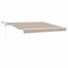  Behúzható napellenző Bézs 350 x 250 cm Poliészter és fém