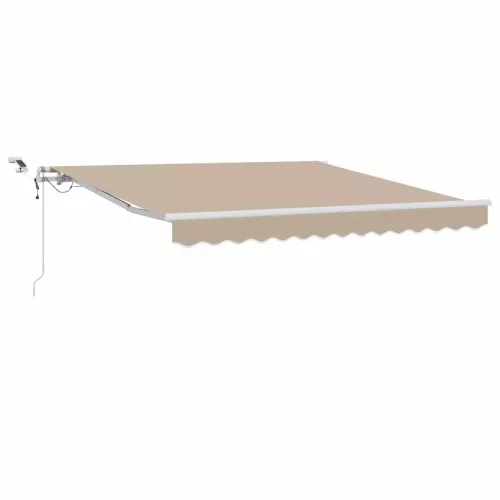  Behúzható napellenző Bézs 350 x 250 cm Poliészter és fém