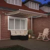  Behúzható napellenző Bézs 350 x 250 cm Poliészter és fém