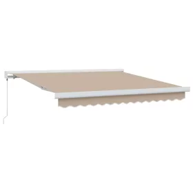  Behúzható napellenző Bézs 350 x 250 cm Szövet és Fém