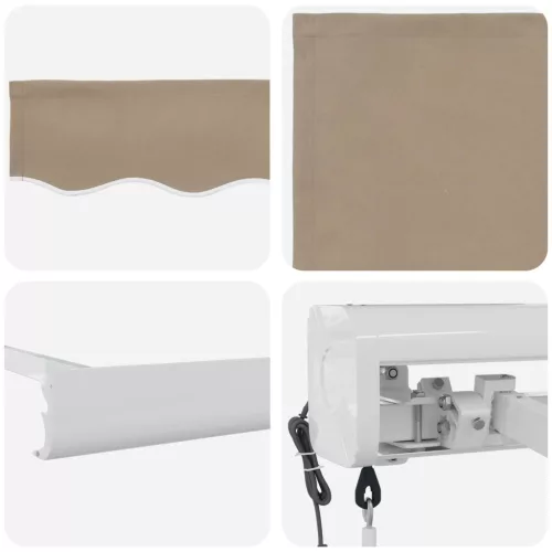  Napernyő Bézs 350 x 250 x 165 cm Pamut és Alumínium