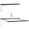  Behúzható napellenző Bézs 350 x 250 cm Szövet és Fém