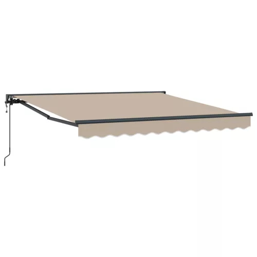  Napernyő keret Bézs 350 x 250 cm Poliészter PU bevonattal