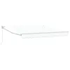  Behúzható napellenző Fehér 350 x 250 cm Pamut és Alumínium