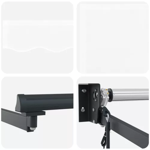  Automatikus Behúzható Napellenző Fehér 350x250 cm