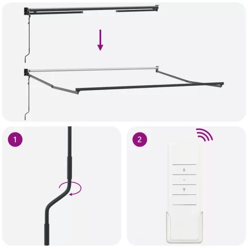  Automatikus Behúzható Napellenző Fehér 350x250 cm