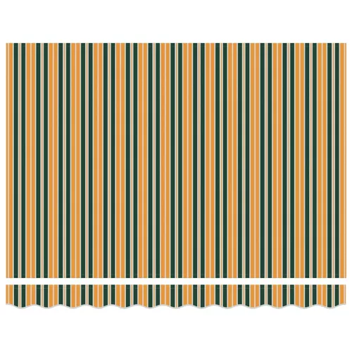  Behúzható napellenző Zöld és sárga 350 x 250 cm Szövet és Acél