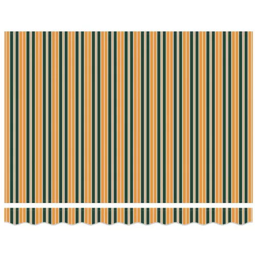  Kézi Behúzható Napellenző Zöld és sárga 350x250 cm