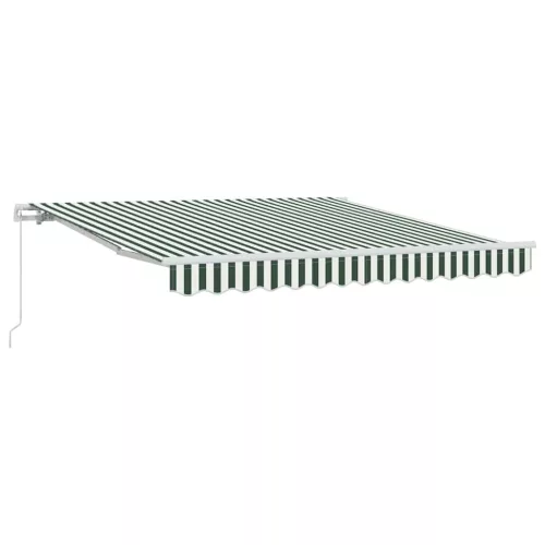  Behúzható napellenző Zöld és Fehér 350 x 250 cm