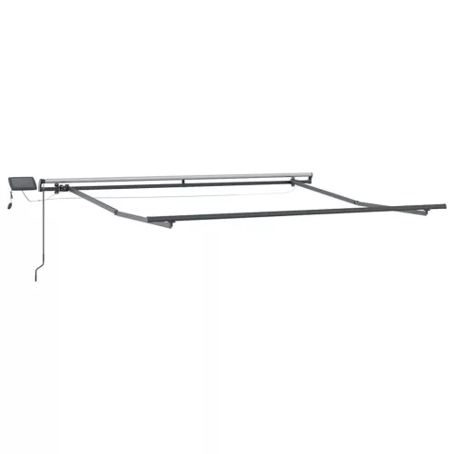  Behúzható napellenző Zöld és fehér 350 x 250 cm szövet