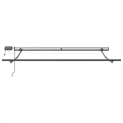  Behúzható napellenző Zöld és fehér 350 x 250 cm szövet