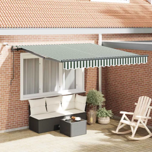  Napernyő Anyag tartalmaz Zöld és Fehér 350 x 250 cm Poliészter