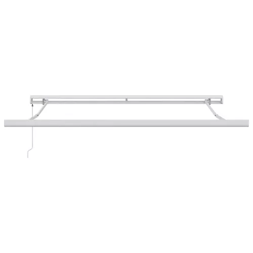  Behúzható napellenző Zöld és Fehér 350 x 250 cm Szövet és Fém