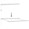  Behúzható napellenző Zöld és Fehér 350 x 250 cm Szövet és Fém