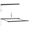  Behúzható napellenző Zöld és Fehér 350 x 250 cm Szövet és Fém