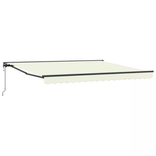  Behúzható napellenző Krém 400x300 cm Poliészter és acél
