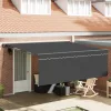  Behúzható napellenző Antracit 400 × 300 cm Pamut és Alumínium
